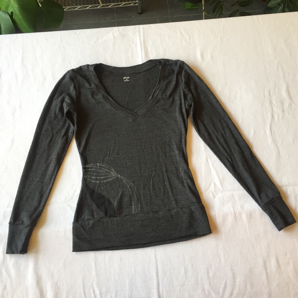 Icebreaker XS 100% merino wool L/S top, grey